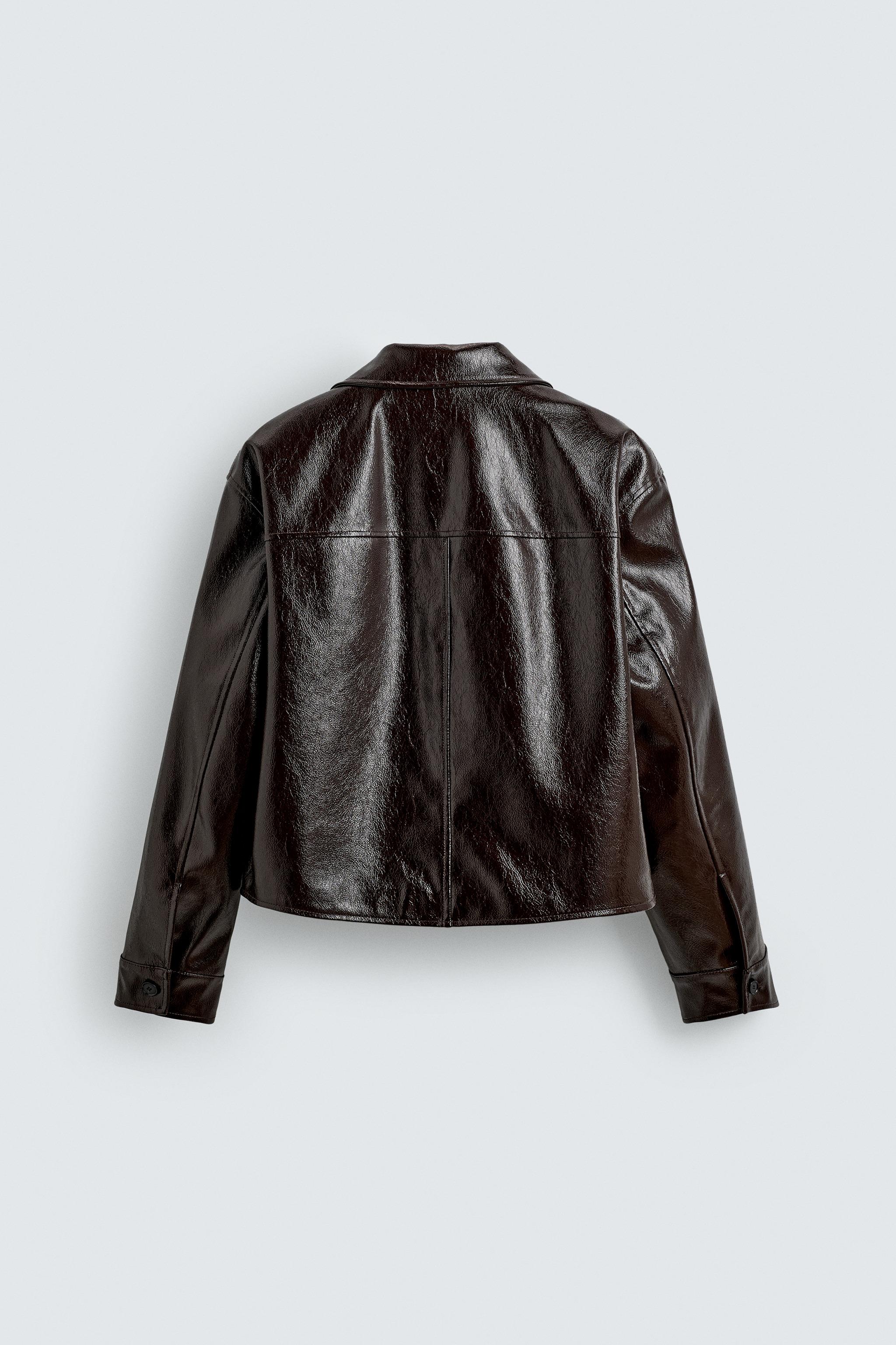 BLOUSON EN MATIÈRE SYNTHÉTIQUE